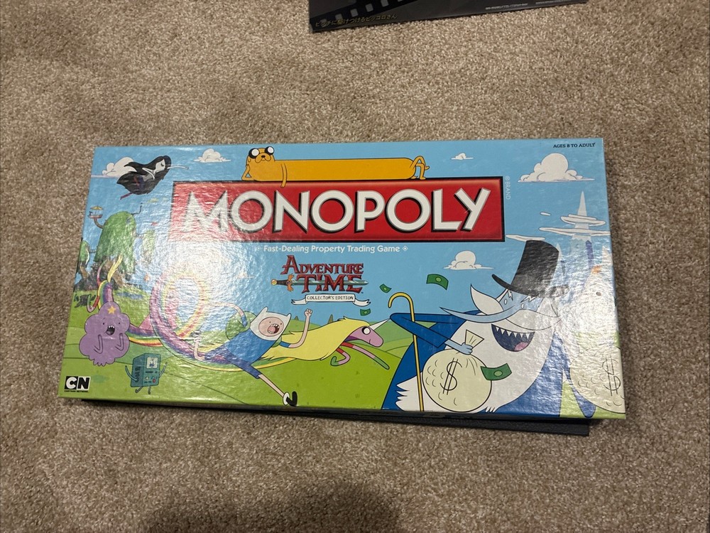 Monopoly Adventure Time Collector’s Edition Board Game Cartoon Network COMPLETE