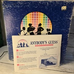 Vintage 1990 Anybody’s Guess Board Game Golden 4255 Clue Trivia Game Complete
