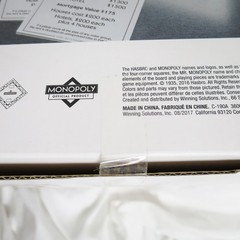 RARE 2016 Hasbro Monopoly Luxury LUXE White and Gold Limited Edition New Sealed