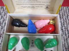 1949 Vintage Cootie Game Box Is 6×9 Inches Missing 1 Leg Green Heads EX