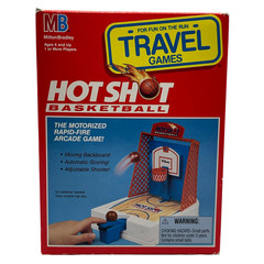 Milton Bradley Travel Games 1992 Hot Shot Basketball Complete Tested Works