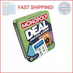 Monopoly Deal Card Game in Collectible Storage Tin | Ages 8+ | 2-5 Players | 15