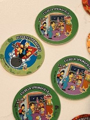 Rare Lot Of 12 Sabritos Mexico THE SIMPSONS Tazos Taso Pogs BART Marge Apu Lisa