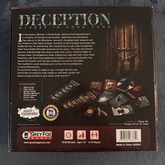 Deception: Murder in Hong Kong – Grey Fox Games 2019 Used Complete
