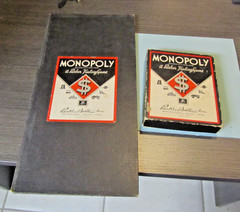 1935 1946 Parker Brothers Black Box Monopoly Board Game Metal Tokens Wood Houses