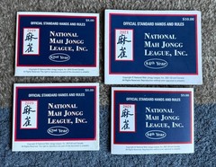 8 National Mah Jongg League Standard Hands And Rules Cards 2019 – 2022 (2 each)
