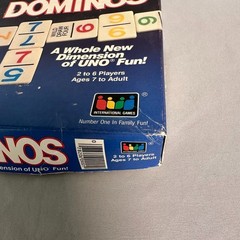 Vintage UNO Dominos Game 1986 International Games Complete 81 Tiles 6 Racks