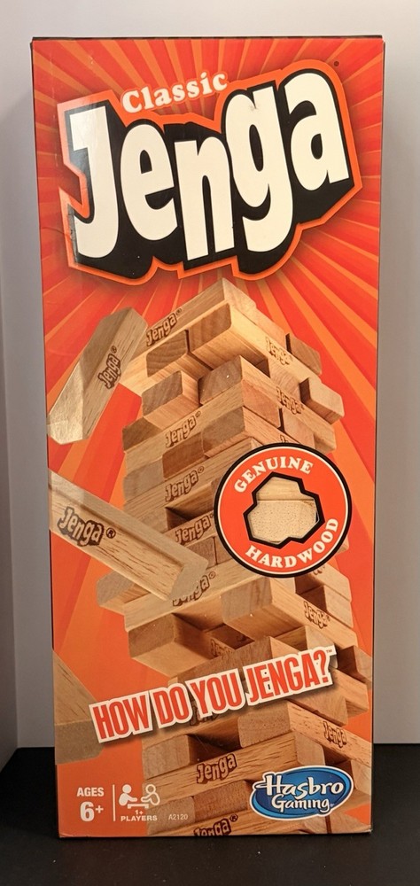 Hasbro Jenga Genuine Hardwood Family Strategy Game Ages 6+ Complete A2120 2019