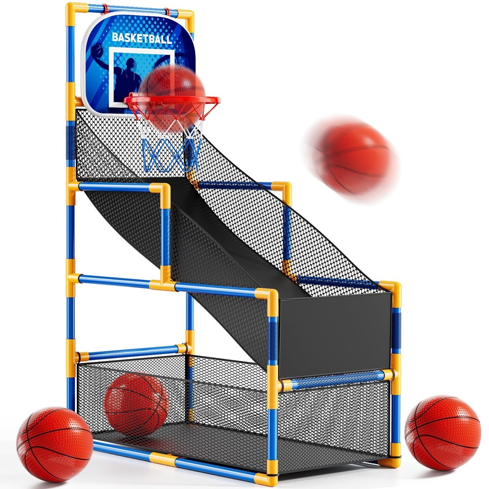 NIPLOOOW Arcade Basketball Game Set for Kids 3-12 Years Old, Kids Basketball …