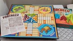Parcheesi Board Game The Classic Game of India 2001 Milton Bradley Complete