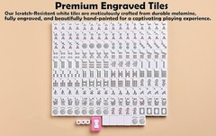 American Mahjong Game Set 166 Tiles Rack Pushers Burgundy Quilted Bag