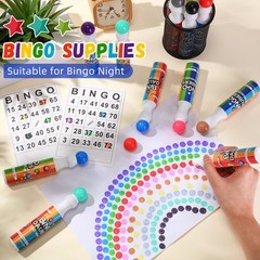 48 Pack Mixed Color Bingo Daubers Dot Markers Art Supplies for Painting Crafts