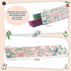 Empty Mahjong Bags Set for Tiles and Racks 24x13x4.7 Inch American Mahjong Ca…