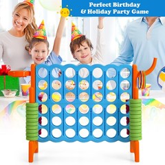 Costway 2.5Ft 4-to-Score Giant Game Set Basketball Hoop Ring Game Indoor Outdoor
