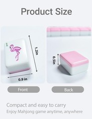American Mahjong Tile Set, 160 Pink Engraved Cute Mahjong Tiles with Mahjong –