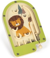 small foot Mini Flipper Löwe aus Holz, Pinball-Spiel, Geschicklichkeitsspiel, fü