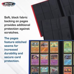 BCW Basics Folio 9-Pocket Card Album – Black | Archival 12×12 inches,