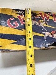 Vintage Gee-Wiz Racing Game No.40 Wolverine Supply w/ Box Horse Race Toy