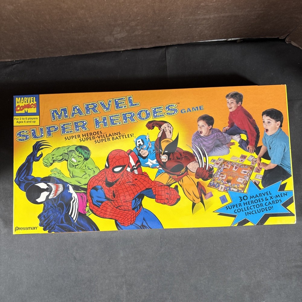 MARVEL COMICS SUPER HEROES VINTAGE BOARD GAME SEALED NEW PRESSMAN 1992