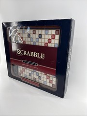 Scrabble Luxury Edition Rotating Wooden Board Game Winning Solutions – Brand New