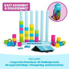 Giant Color Stack Challenge by Relatable – Strategy Stacking Game with 50 Puzzle