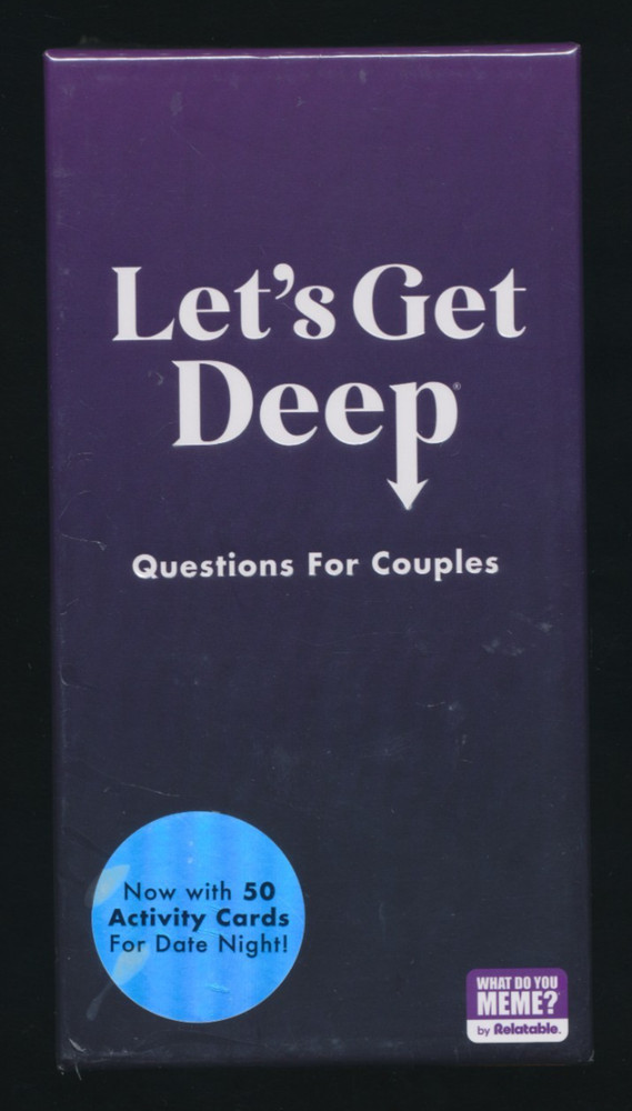 Lets Get Deep Questions for Couples Game Card Game New Sealed