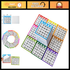 Bingo Game Cards – 100 Books of 10 Sheets – Fun Family Activity, Party Supplies