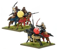Samurai Horsemen – 28mm Scale Plastic Miniatures for Pike & Shotte Highly Detail