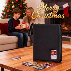 ProCase 900 Pockets Card Binder with Clear 33.5 cm x 27.5 x 5.5 cm, Black