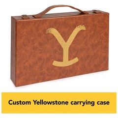 Yellowstone Dutton Ranch Poker Set 200 /pc Set ! NIB Brown Case – Great Gift