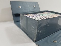 Pavilion Dominoes Double 12 Set 91pc Vtg Snap-Closure Case Multicolored Tiles