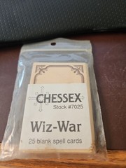 LOT (25) Wiz-War Board Game Blank Spell Cards / Chessex Expansion Cards RARE