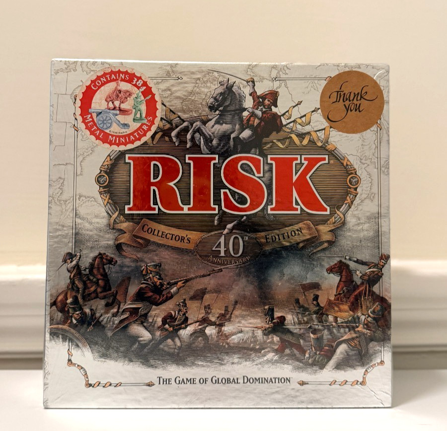Risk 40th Anniversary Collector’s Edition Factory Sealed 1999 Hasbro Board Game