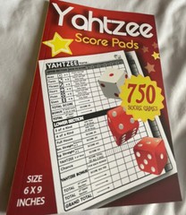 Yahtzee Score Pad Book – 750 Score Games in a 6×9 pad size 