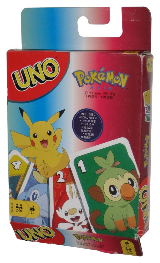Pokemon (2019) UNO Mattel Card Game – (Bottom of Box Glue Dried / Cards Sealed)
