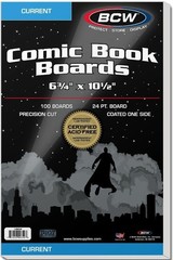300 Pack – BCW Current Age Comic Book Boards Acid Free 24PT 6 3/4 ” X 10 1/2″