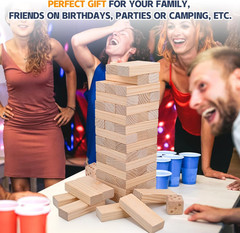 Giant Tumble Tower Games for Kids and Adults 57 Blocks New Zealand Pine Wooden B