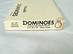 Vintage Marblelike Puremco Green Standard Dominoes Original Box No. 616