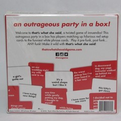 That’s What She Said Party Game Adult Card Game Sealed 17+ Funny Innuendo