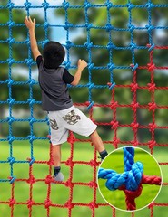 Climbing Cargo Net Heavy Duty Polyester 6ft x 9ft Kids Outdoor JumpTrzz Large