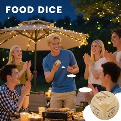 Playful 2 Pcs Food Decision Dice – Ideal Gift for Any Occasion & Date Nights
