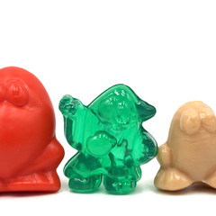 4 Different Classic Eggys Gogos Crazy Bones 1996 Super Eggy Mega Mutant
