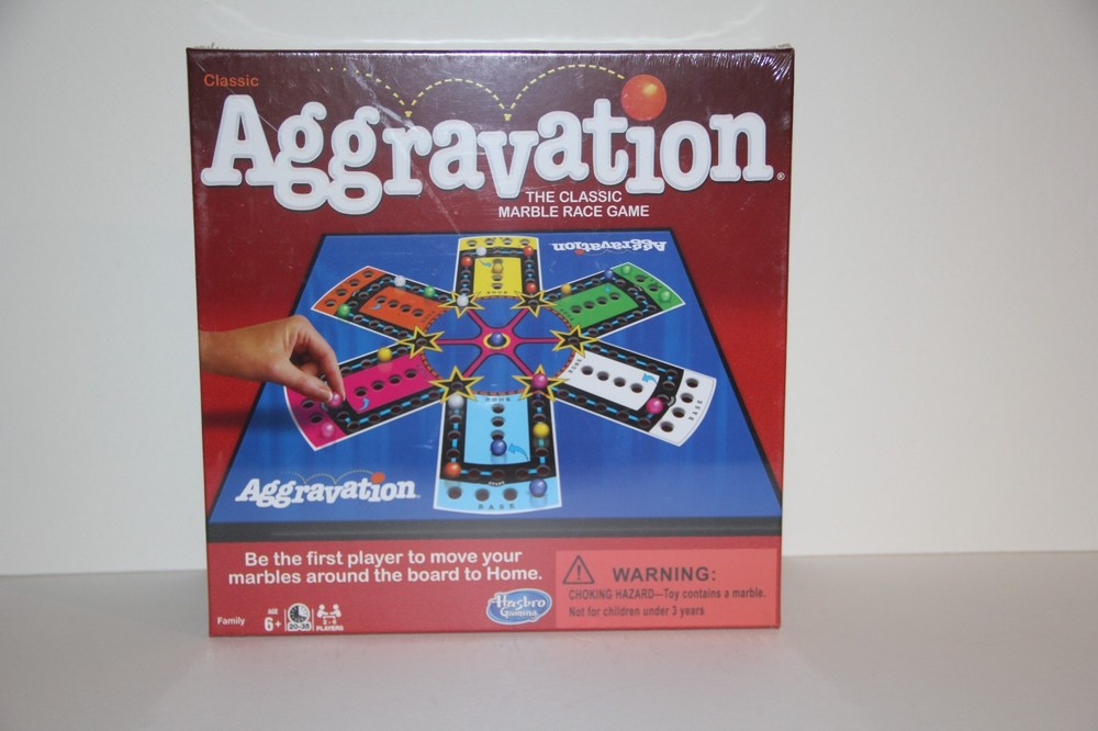 New Hasbro Aggravation The Classic Marble Race Board Game Ages 6+