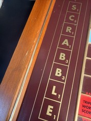 Vintage Franklin Mint Edition Scrabble 1990 Wood TURNTABLE BOARD ONLY