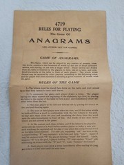 Anagrams And Letters On Wood Vintage Milton Bradley No. 4719 1930’s Mint