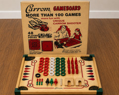 Vintage Carrom 108RS Game Board Complete w/ Box 100+ Games Checkers USA
