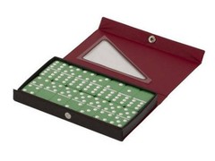 Dominoes Double 6 Six Standard Size Green Tile Set New