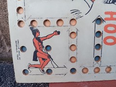 Vintage WA-HOO Gameboard Indian Marble Board Game, Creative Ideas, Gatesville TX