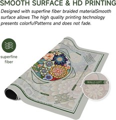 Neoprene Mahjong Mat for Table 31.5″x31.5″ – Non-Slip, Noise Reduction Cover wit