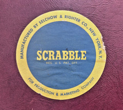 Vintage 1953 Scrabble Board Game Selchow & Righter Red Box Wood Tiles USA Made